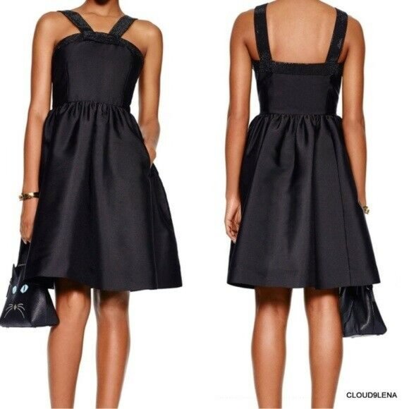 kate spade Dresses & Skirts - KATE SPADE Black pavé trim fit & flare Cocktail dr